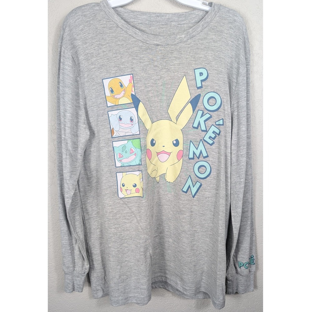 Pokemon Pikachu Characters‎ Long Sleeve T Shirt Kids Size XL